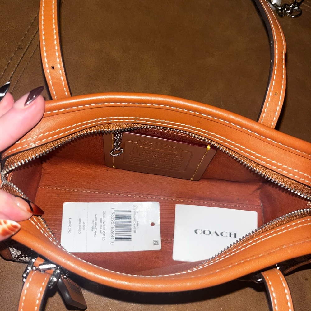 Coach Tan and Brown Shoulder Bag - Picture 5 of 7
